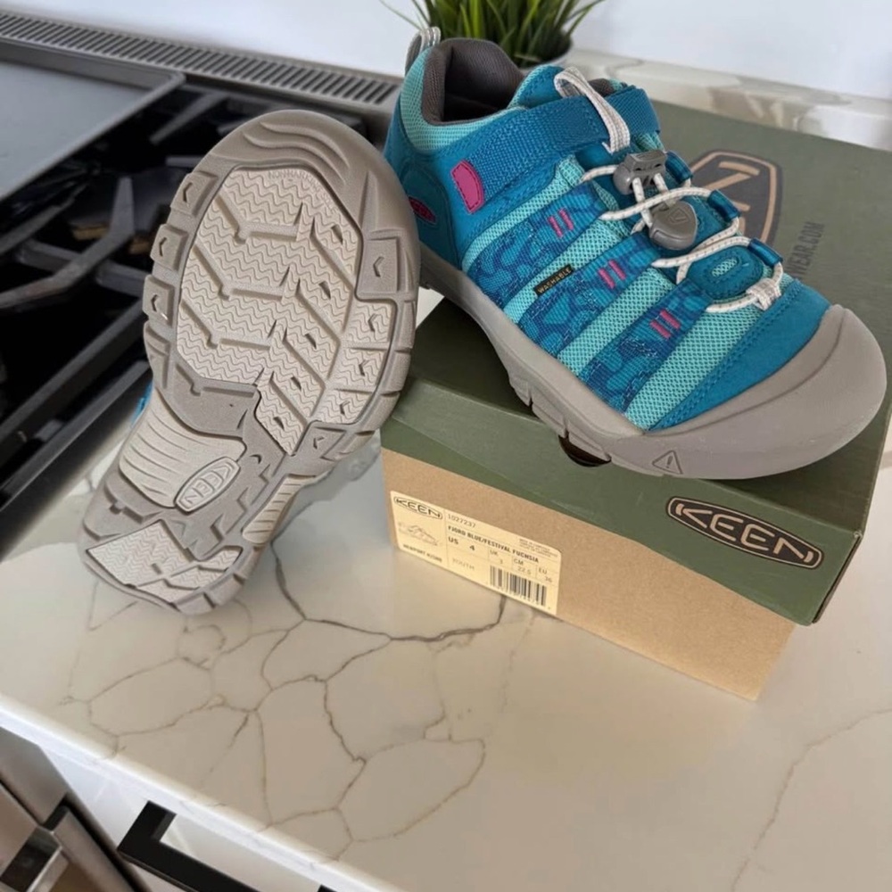 Keen Kids Blue-Teal Waterproof Athletic Sneakers